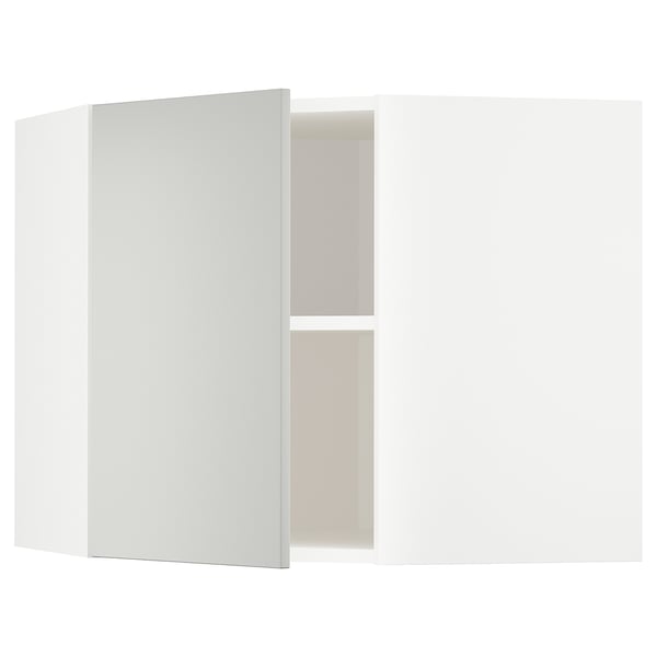 A white METOD cabinet, rectangular in shape, with a modern and clean design. It is part of the ikea havstorp kitchen system.