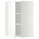 METOD white corner cabinet for kitchen, modern, glossy, adjustable shelf, white.