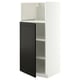 METOD High cabinet f built-in appliances, white/Bodbyn black, 60x60x140 cm