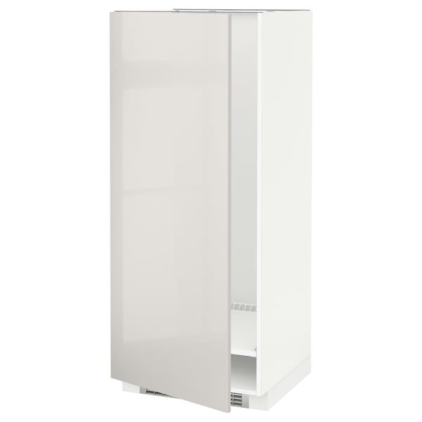METOD white gloss cabinet, sleek modern design.