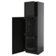 Dark grey METOD cabinet with black interior, shelves, and organiser.