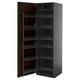 METOD dark brown kitchen cabinet, oak veneer, pull-out shelves.