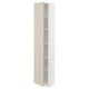 METOD tall storage unit, beige. Modern kitchen cabinet, adjustable shelves, smooth finish.