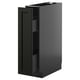 A black METOD storage unit with a sleek design and beveled edges. It a pull-out drawer for easy access.