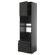 Modern black kitchen cabinet with adjustable shelf and drawer, glossy finish.