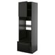METOD / KNIVSHULT High cabinet f built-in appliances, black-grey/Bodbyn black, 60x60x200 cm