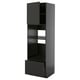 METOD / KNIVSHULT High cabinet f built-in appliances, black-grey/Nickebo matt anthracite, 60x60x200 cm