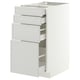 METOD / MAXIMERA Base cab 4 frnts/4 drawers, white/Aspudden light grey, 40x60 cm