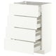 METOD / MAXIMERA Base cab 4 frnts/4 drawers, white/Aspudden matt white, 60x37 cm