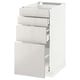White METOD kitchen unit with high gloss drawers, modern design, sleek and sturdy.