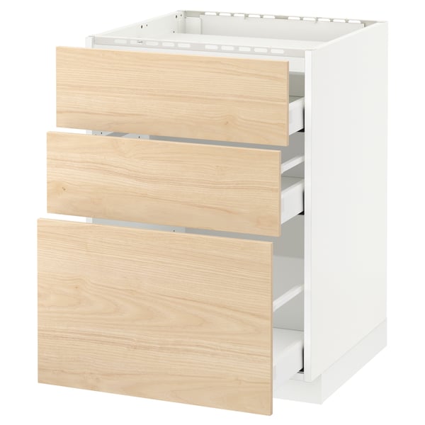 White METOD kitchen drawers