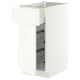 METOD / MAXIMERA Base cab w wire basket/drawer/door, white/Aspudden matt white, 40x60 cm