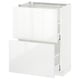 White modern kitchen cabinet, glossy finish, rectangular shape.