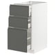 Modern dark gray METOD kitchen cabinet with integrated handles.