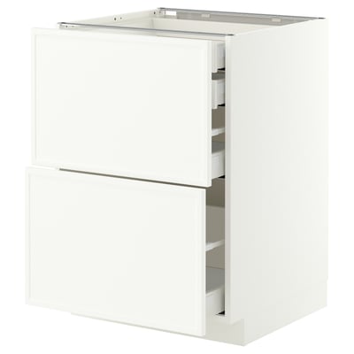 METOD / MAXIMERA Base cb 2 frnts/2 low/1 md/1 hi drw, white/Aspudden matt white, 60x60 cm
