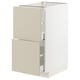 METOD kitchen unit, beige, modern design, two drawers, clean look.