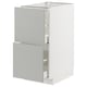 METOD kitchen cabinet, white with light grey drawers, rectangular shape, modern clean design, includes shelves.