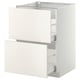 White METOD kitchen cabinet with two drawers, sleek design.
