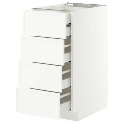 METOD / MAXIMERA Base cb 4 frnts/2 low/3 md drwrs, white/Aspudden matt white, 40x60 cm