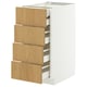 METOD / MAXIMERA Base cb 4 frnts/2 low/3 md drwrs, white/Sinarp oak veneer, 40x60 cm