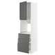 Modern kitchen unit: METOD in grey and white with dark grey handles, vertical design.