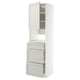 METOD / MAXIMERA High cabinet f built-in appliances, white/Lerhyttan light grey, 60x60x220 cm