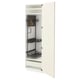 METOD off-white cabinet: adjustable shelf, pull-out drawer, sturdy frame, beveled door edges.