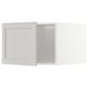 METOD fridge-freezer cabinet in white with grey lerhyttan fronts, classic style.