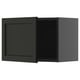 Dark grey wall cabinet from IKEA METOD kitchen system, rectangular shape with bevelled edges, part of lerhyttan series.