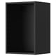 Black METOD wall cabinet, rectangular with pre-drilled shelves.