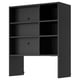 Modern dark grey wall cabinet for kitchen storage, featuring adjustable shelves and a sleek, minimalist design.