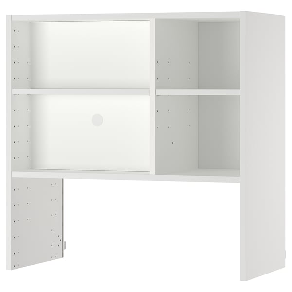 White METOD wall cabinet frame, modern kitchen storage.