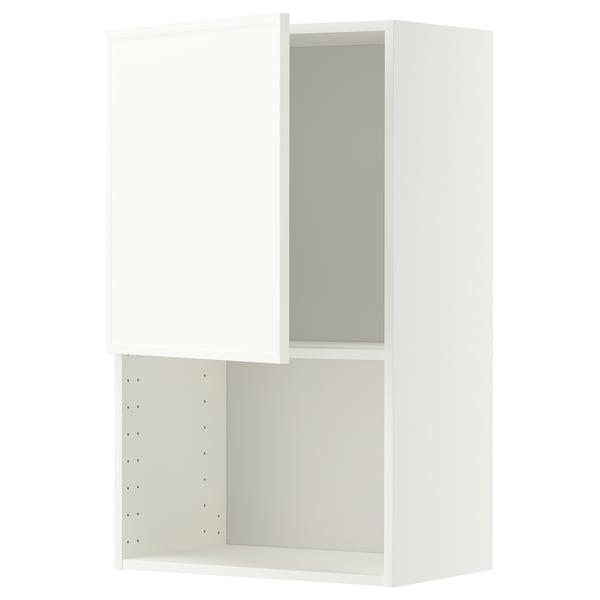 METOD Wall cabinet for microwave oven, white/Aspudden matt white, 60x100 cm
