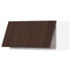 Dark brown wooden drawer with white sides, rectangular shape, simple design.
