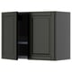 Dark grey METOD kitchen wall unit, rectangular with two doors, sleek modern design.
