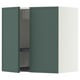 METOD Wall cabinet w dish drainer/2 doors, white/Aspudden dark grey-green, 60x60 cm