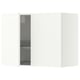 METOD Wall cabinet w dish drainer/2 doors, white/Aspudden matt white, 80x60 cm