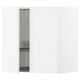 White METOD kitchen wall cabinet with adjustable shelf and built-in dish drainer.