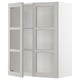 White METOD wall cabinet with glass doors, modern design.
