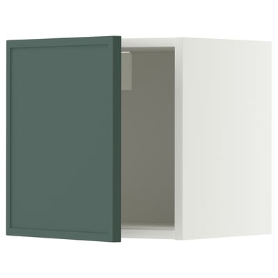 METOD Wall cabinet, white/Aspudden dark grey-green, 40x40 cm