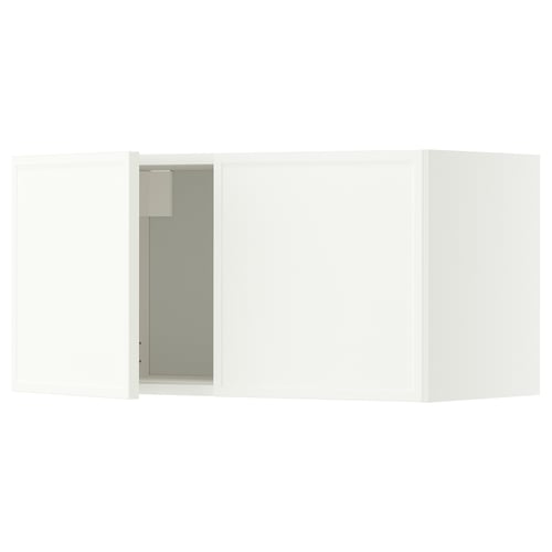 METOD Wall cabinet with 2 doors, white/Aspudden matt white, 80x40 cm
