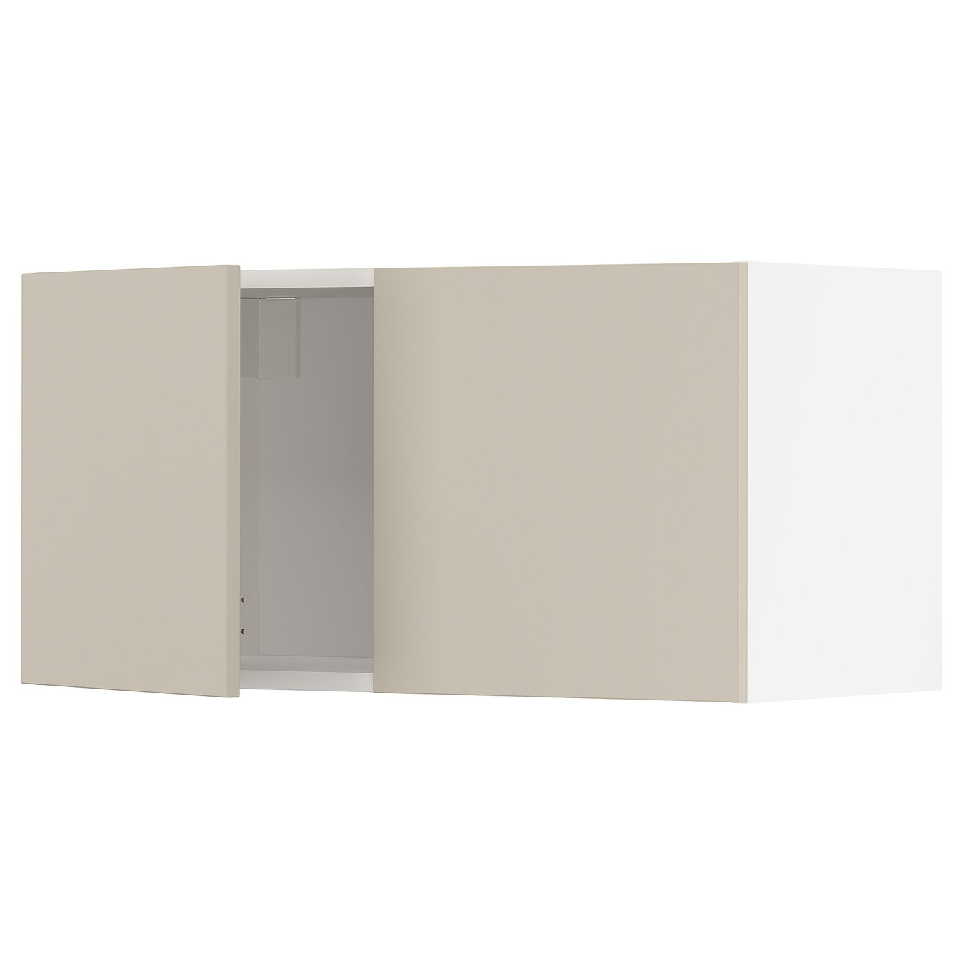 METOD wall cabinet with 2 doors, white/Havstorp beige, 80x40 cm - IKEA ...