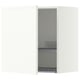 METOD Wall cabinet with dish drainer, white/Aspudden matt white, 60x60 cm