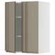 Modern kitchen cabinet, beige, glossy finish, two doors, wall-mounted, stylish design.