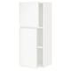 White METOD kitchen wall cabinet with minimalist design and matte finish.