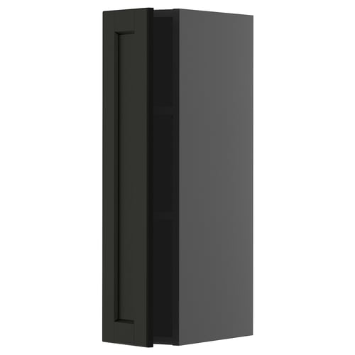 Black METOD kitchen cabinet, rectangular with modern design.
