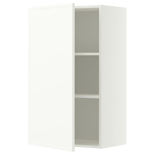 METOD Wall cabinet with shelves, white/Aspudden matt white, 60x100 cm
