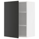 Black and white kitchen cabinet with two shelves, modern design.