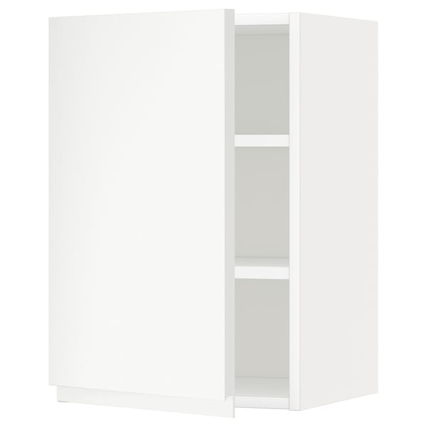 White METOD kitchen cabinet with minimalist design and adjustable shelf.