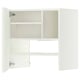 METOD Wall cb f extr hood w shlf/door, white/Aspudden matt white, 60x60 cm